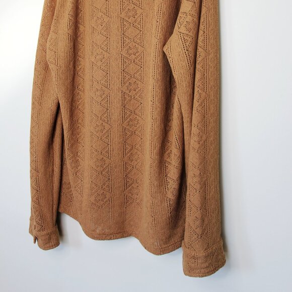 BNWT AW23 CMMN SWDN DILAN OPENWORK KNIT SHIRT 50 - Picture 7 of 10